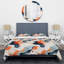 Peach And Blue Artistic Fusion Marble Canvas - Ensemble de housse de couette en marbre-880749057