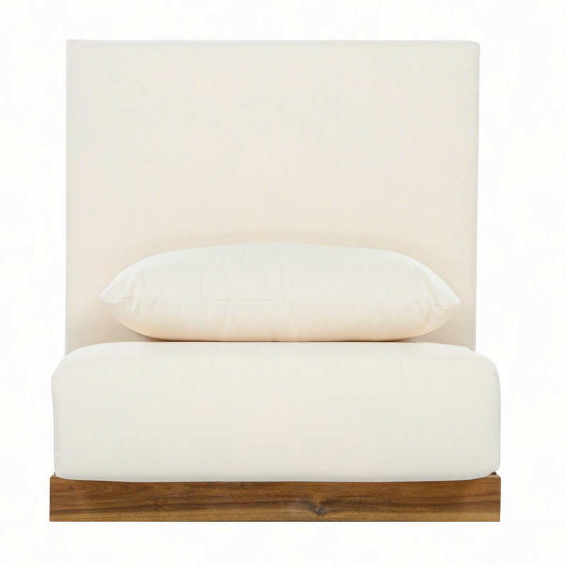Fauteuil club d'extérieur surdimensionné avec structure en bois d'acacia