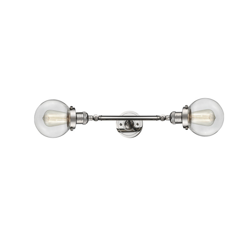 Funkhouser 2 - Light Dimmable Vanity Light, Clear, LED, Black Antique Brass