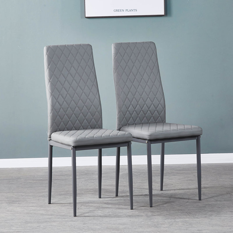 Chaise d'appoint rembourrée Alcaraz, Gris