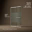 Elate Tall Sliding Shower Door, 75-1/2-In H X 56-1/4 - 59-5/8-In W, With Heavy 5/16-In Thick Crystal Clear Glass With Privacy Band-45866952