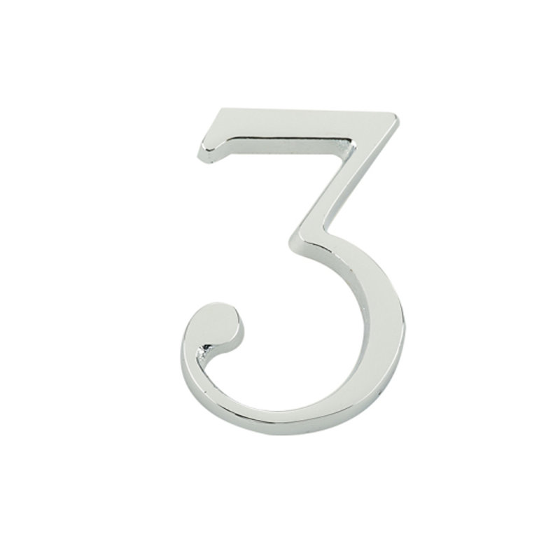 6cm H Brass House Number, 4