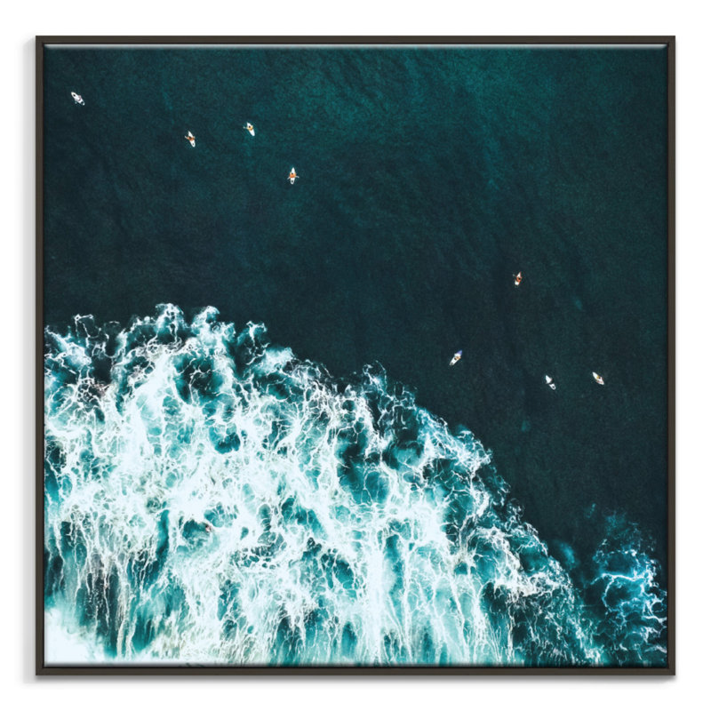 Print on Canvas, 102cm H x 102cm, Black Floater Frame