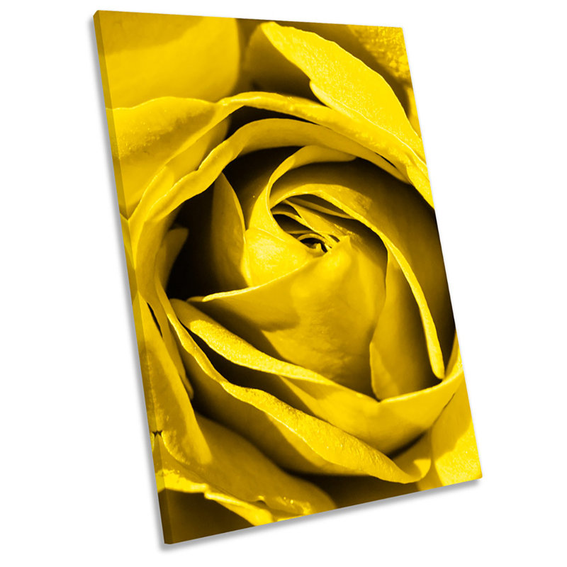 X0533 Flower Rose Closeup Floral - Wrapped Canvas Print, 18cm H x 12cm W x 2cm D
