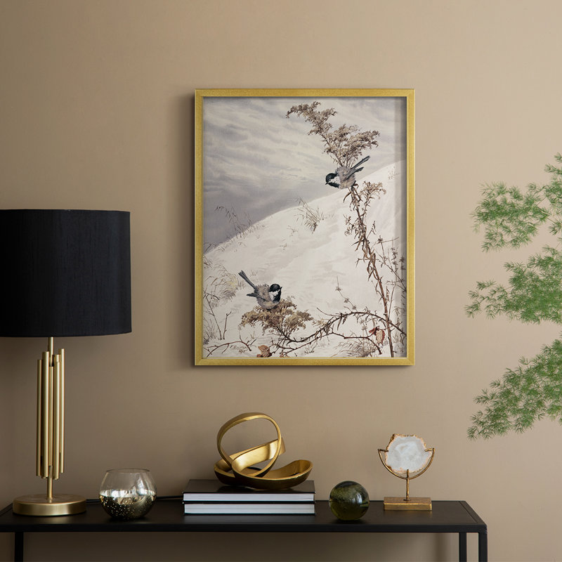 Vintage Landscape CXIII Framed Print - Solid Wood, 30" H x 24" W, Gold