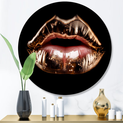 Markku Rosegold Lips Of Luxury sur impression métallique
