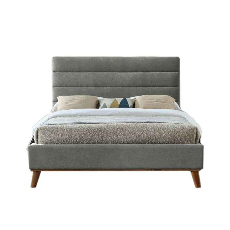 Grange Corner Upholstered Bed, Light Grey, Double (4'6)
