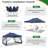 10'x15' Heavy Duty Canopy Tent, Pop up Gazebo with Netting Screened-105123539