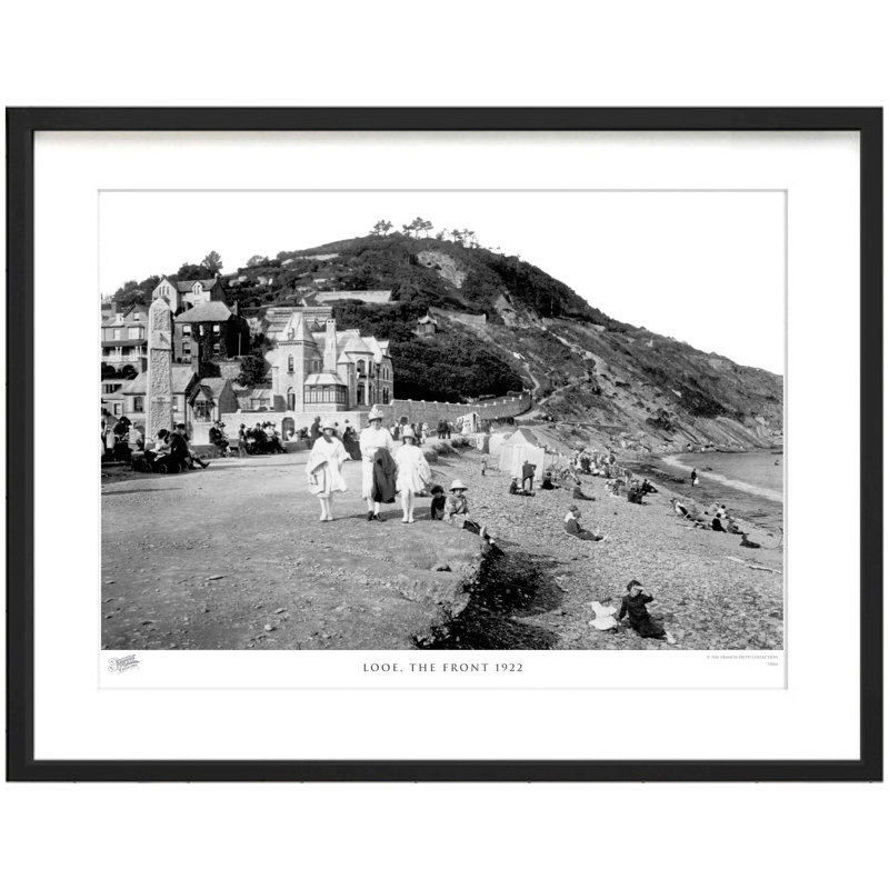 Looe, The Front 1922 - Single Picture Frame Print, 28cm H x 36cm W x 2.3cm D