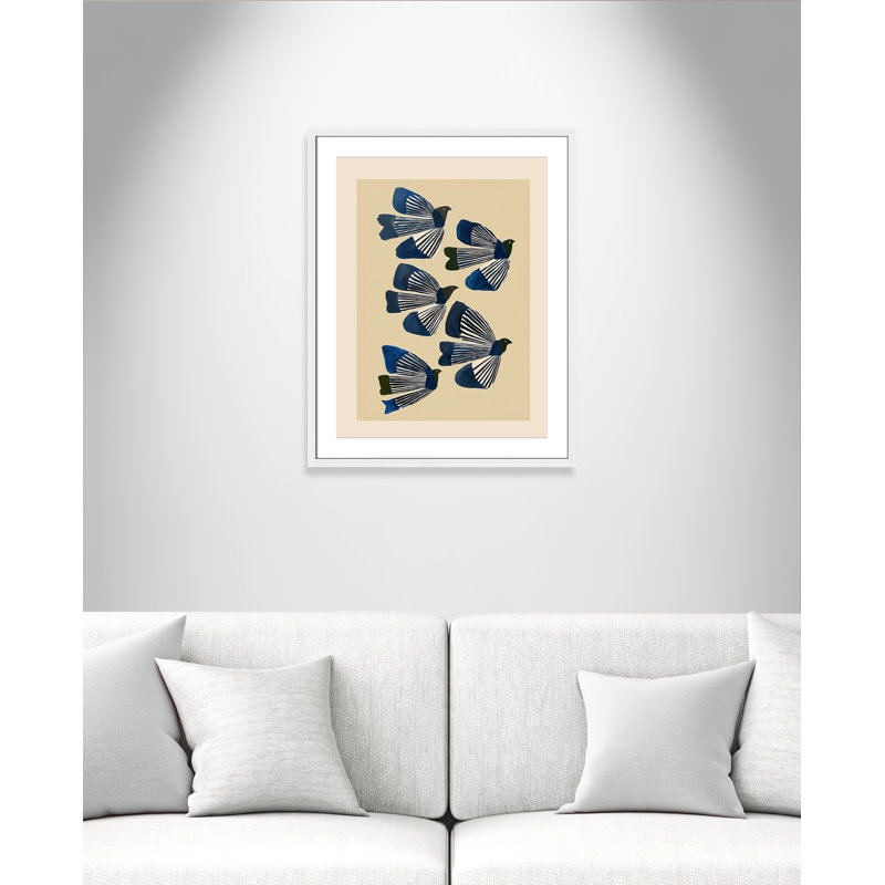 Imprimé indigo par ville, L 23,5 po x H 29,5 po, Matted Print, Blanc satiné