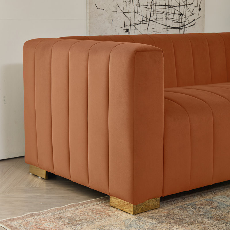Canapé Mordecai, H 26,7 po x l 87 po x P 33,8 po, Brun