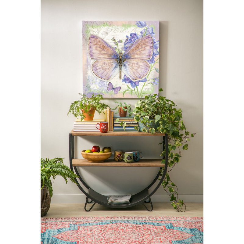 Toile murale Somers papillon lavande et delphinium