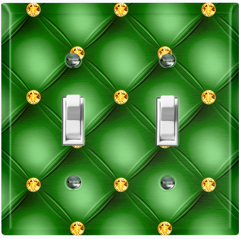 Patterned 2 - Gang Toggle Light Switch Standard Wall Plate