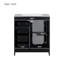 Meuble-lavabo de 30 pouces avec porte en verre à fermeture en douceur, tablettes réglables et trois tiroirs-107087954