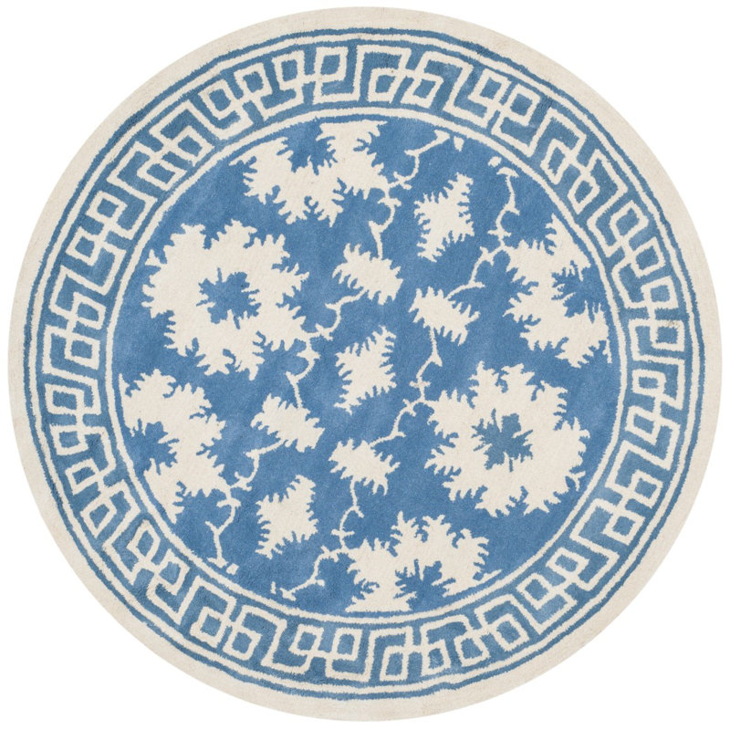 Rudra Hand Tufted Wool Oriental Rug, Round 5'