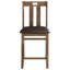 Table et chaises de salle à manger 5 pièces à hauteur de comptoir - Assise rembourrée en bois brun et en similicuir 4-1212038686