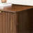 31.5-Inch Modern Wavy Sideboard, Curved Contour Design Storage Cabinet, 2-Door Cabinet With Storage Function, Suitable For Kitchen/Bedroom/Living Room, Walnut, 31.5"L X 15.7"W X 34.3"H-1797841744