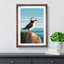 Puffin Minimalism - Single Picture Frame Print on Wood-1893564021-1893564022