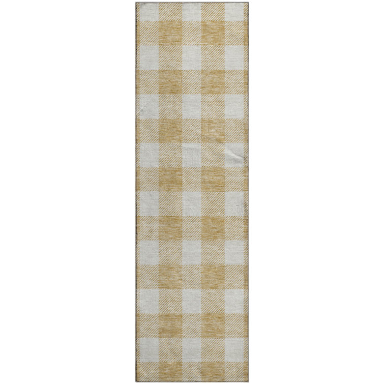 Premium Machine Washable Prisco Gold Rug