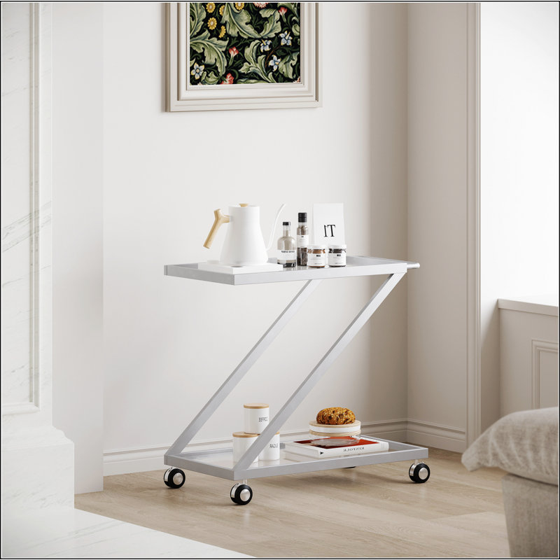 Stylish and Functional Bar Cart with Sturdy Construction for Entertaining