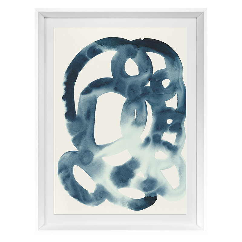«Sans titre 16» par Sunny Goodwin - reproduction encadrée sur papier, Cadre blanc, H 36 po x l 27,5 po x P 1,75 po