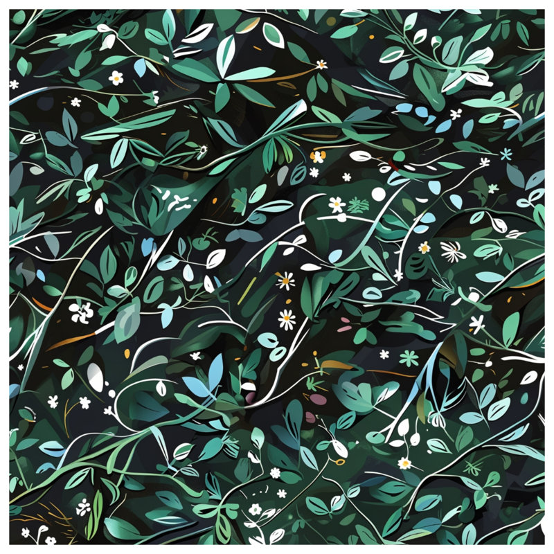 Leafy Botanical Pattern Comforter, Twin