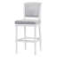 26" Weathered Grey Counter-Height Bar Stool with Grey Upholstered Seat and Back, 1PC-755379276-755379273-755379277