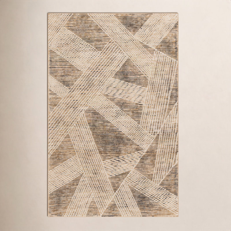 Tapis d'intérieur en laine touffeté à la main Ebony, Rectangle 4pi x 6 pi