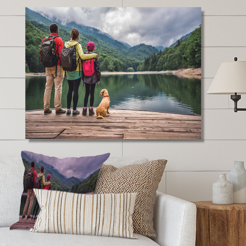 «Family Outing Adventure» sur toile, Toile tendue, H 16 po x l 32 po x P 1 po