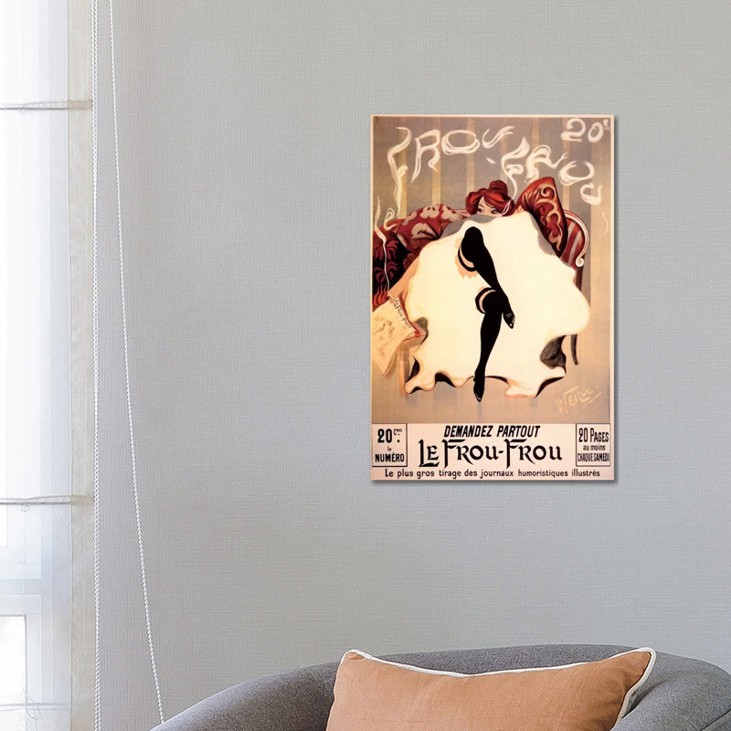Le Frou Frou by Vintage Apple Collection - Wrapped Canvas Painting, 66.04 cm H x 45.72 cm W x 3.175 cm D