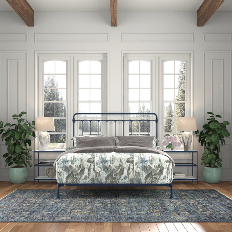 Lit en fer Picket Fence, California King, Marine