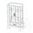 4 Tier Glass Display Cabinet