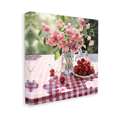 "Spring Snacks On Plaid" par RB sur toile