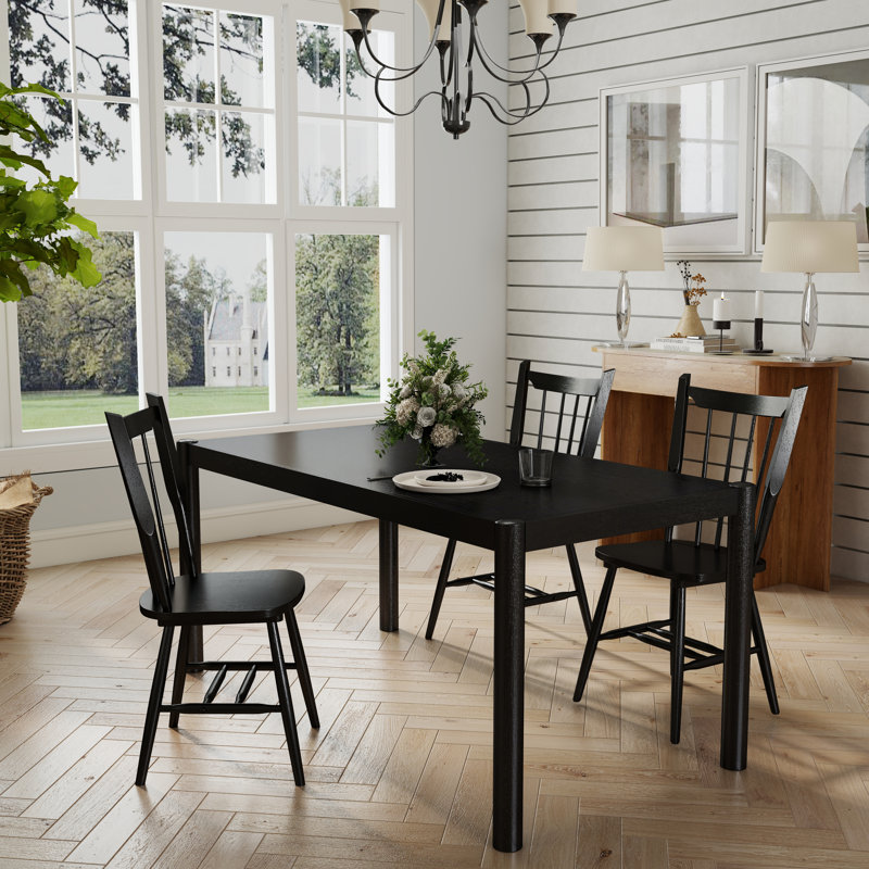 Table de salle à manger Farmhouse, Noir