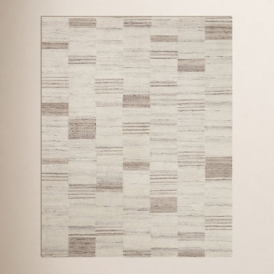 Amber Lewis x Loloi Rocky Ivory Dove Abstract Rug