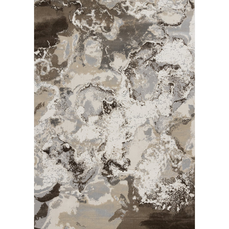 Tapis d'intérieur gris taupe Yaselin, Rectangle 7 pi 10 po x 10 pi 6 po