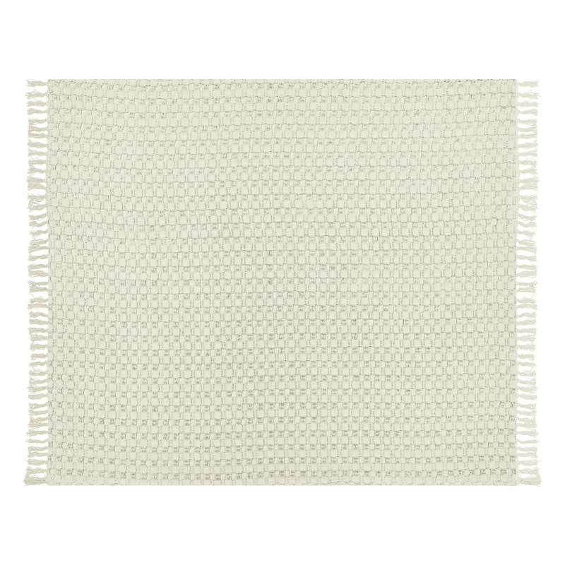 BERE Cotton No Pattern Bedspread, White