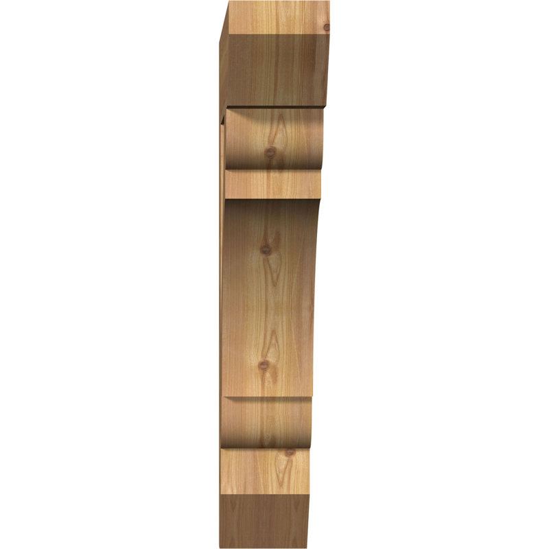 Support en bois / corbeau, Cèdre rouge de l'Ouest (lisse), H 32 po x l 5,5 po x P 28 po