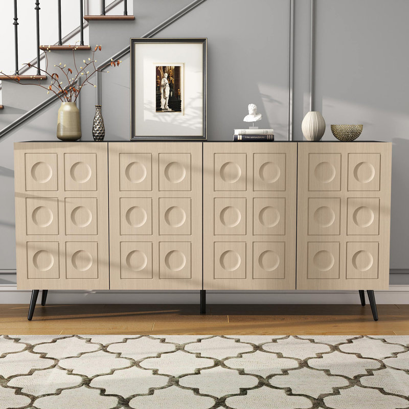 Grande armoire 63 "avec tablettes réglables 63", Chêne