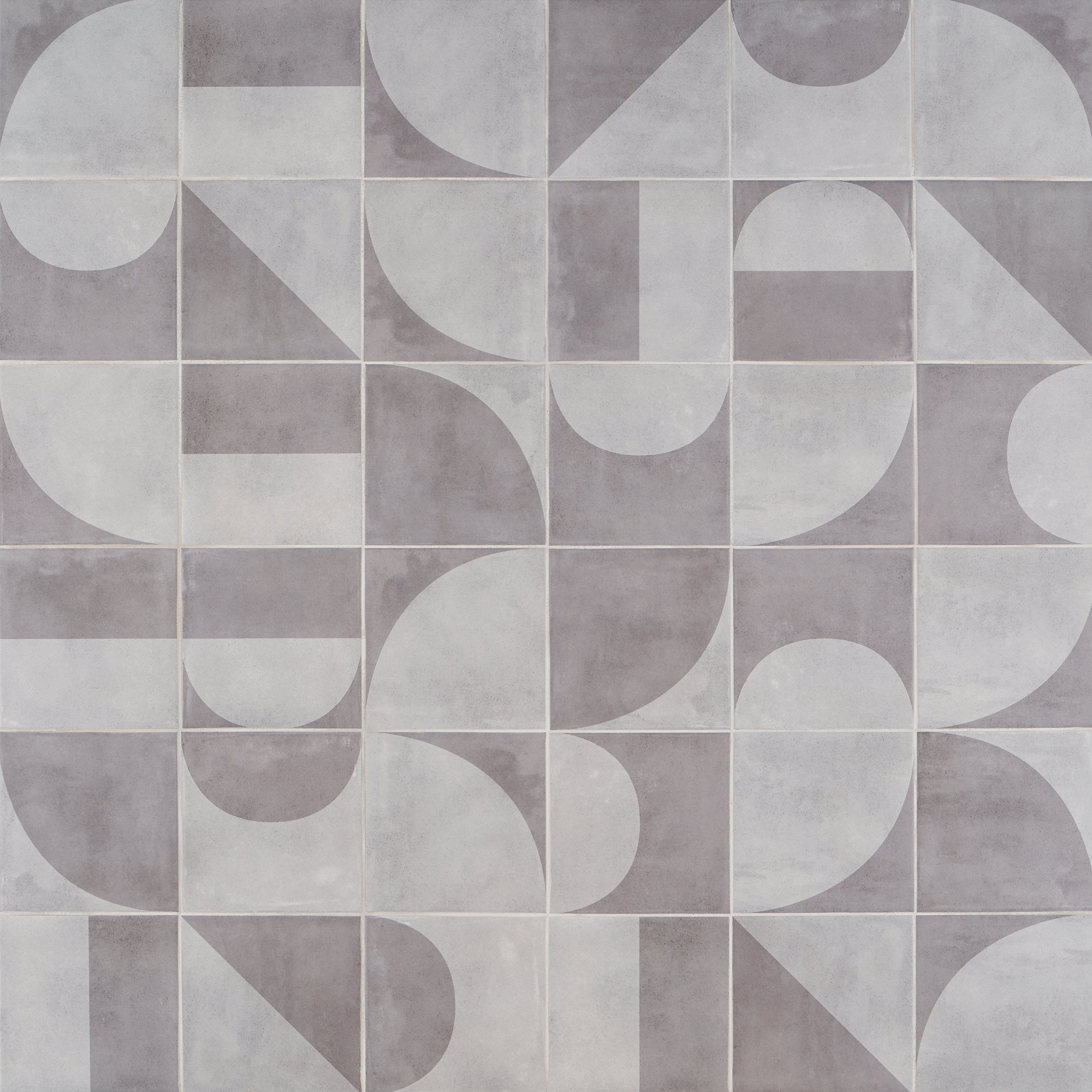 Quincy 7.87'' W x 7.87'' L Porcelain Encaustic Floor and Wall Tile, Gray