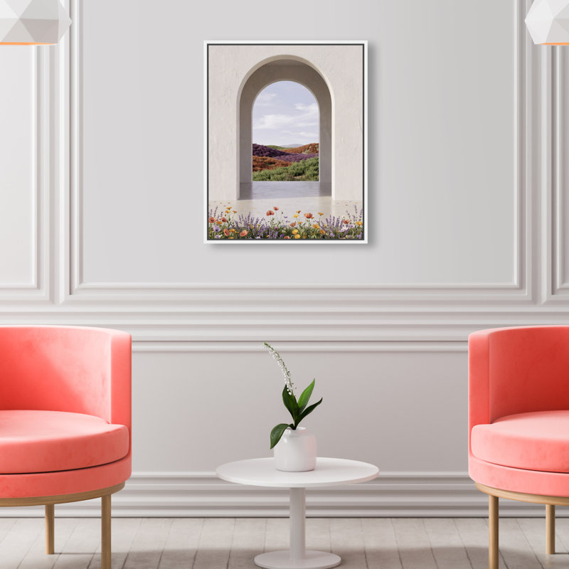 Window To Paradise Print by Oliver Gal, White Floater Frame, 17"H x 21"W