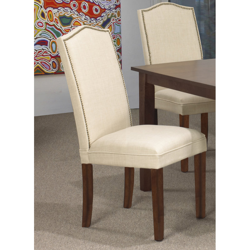 Chaise rembourrée en lin Madelyn