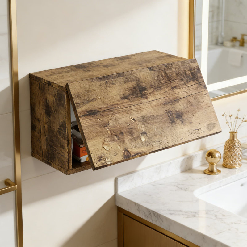 Floating Wall Shelves With Storage Box, Adjustable 0-90 Degree Angle, High-Capacity Multi-Tier Shelf Set For Bathroom Over Toilet And Bedroom Organization