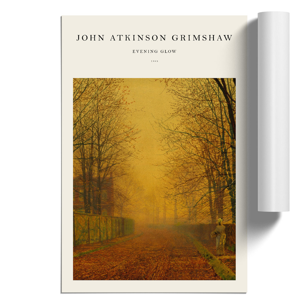 Evening Glow Print by John Atkinson Grimshaw - Frameless Print