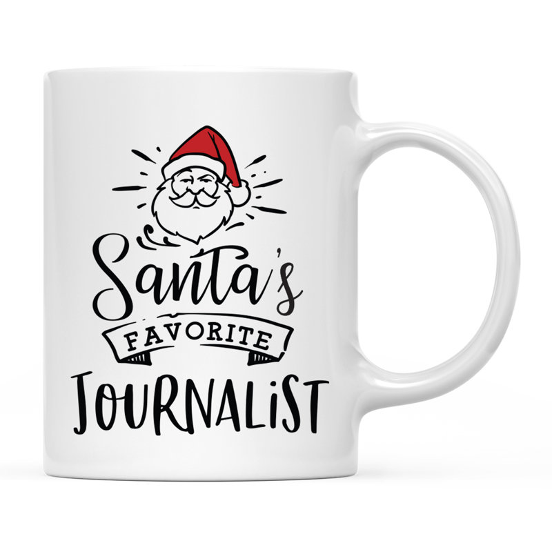 Grande tasse à café Tuileries, « Santa's Favorite Journalist »
