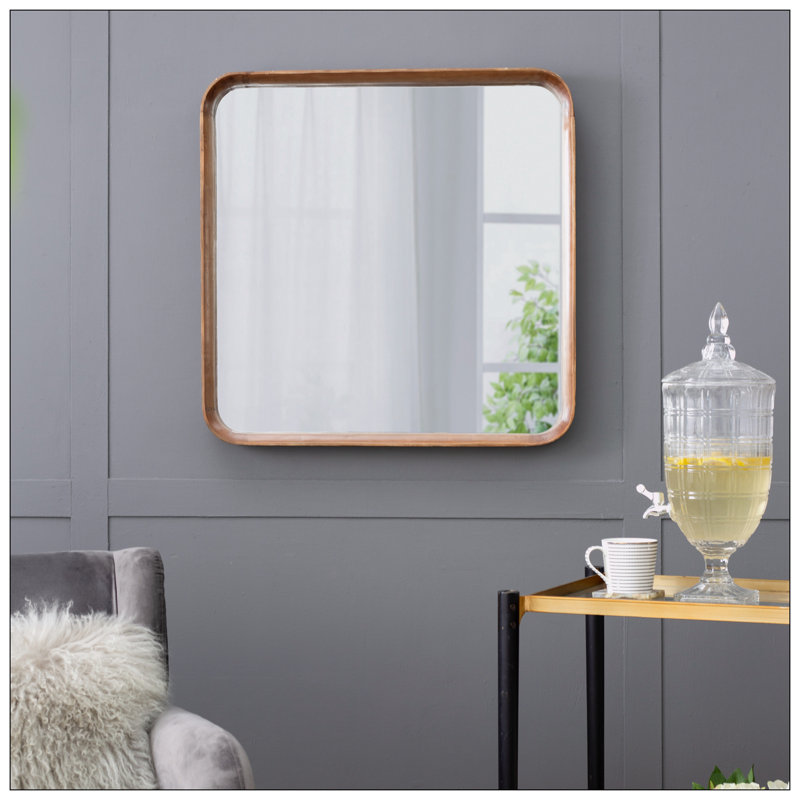 Miroir carré 32 "x32" avec cadre en bois