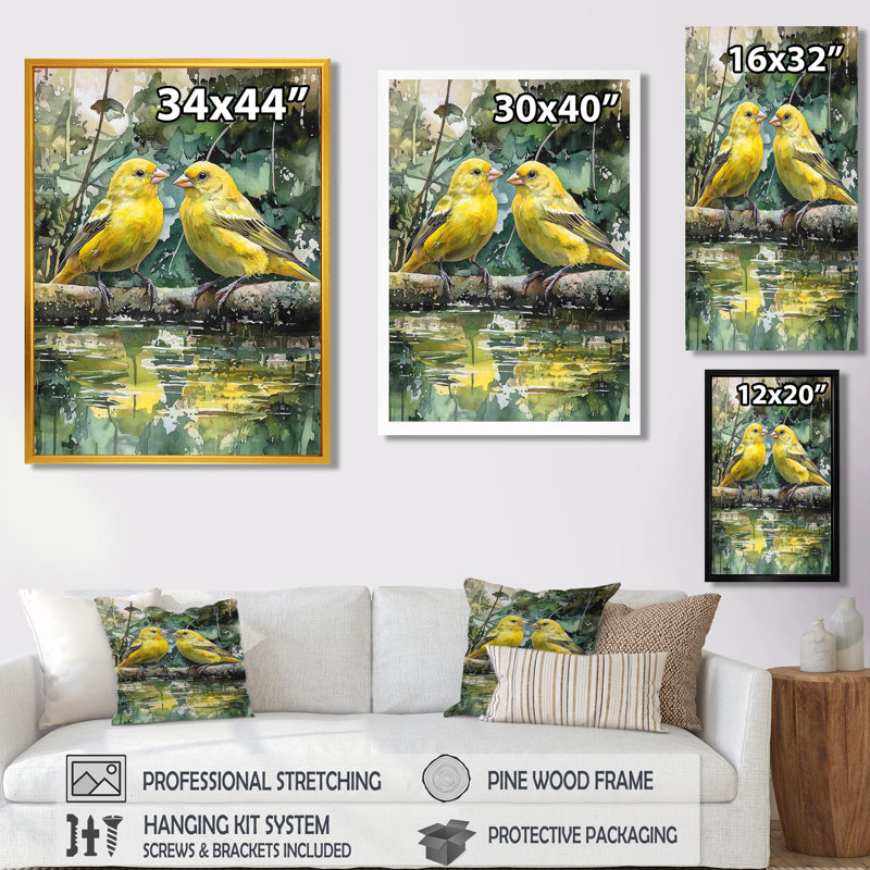Laymon - Reproduction d'art mural animaux, H 44 po x l 34 po, Reproduction encadrée d'une seule photo, Doré