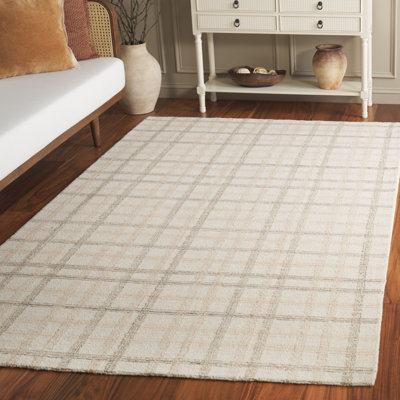 Plaid Wool Hand Tufted Area Rug