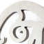 Monogramme mural en bois et cadre ovale avec lettre D, jaune-1664524442-1664524443