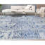 Tapis argent et bleu noué à la main de haute qualité-106953746